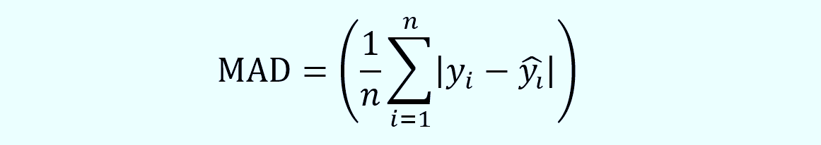 The formula for MAD The formula for MAD
