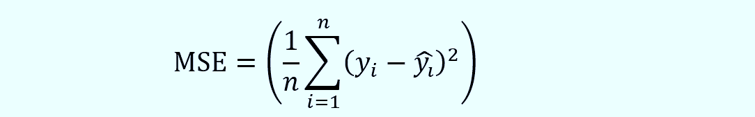 The formula for MSE The formula for MSE
