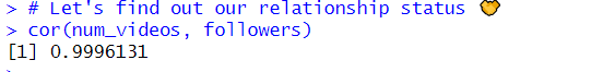 When you run this code, you will get this value of correlation When you run this code you will get this value of correlation